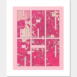 Madrid, Spain - Blossom City Map Typography - Blossom Posters and Art